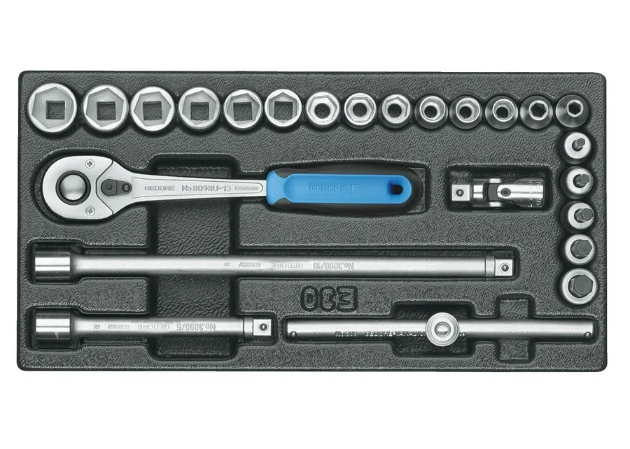 GEDORE 3/8" socket wrench set in 1/3 ES module, catalogue image