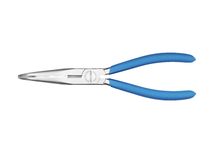 GEDORE angled long-nose pliers with cutter, serrated, catalog image