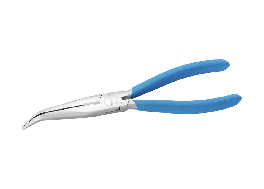 GEDORE angled long-nose pliers with cutter, serrated, product image no. 1