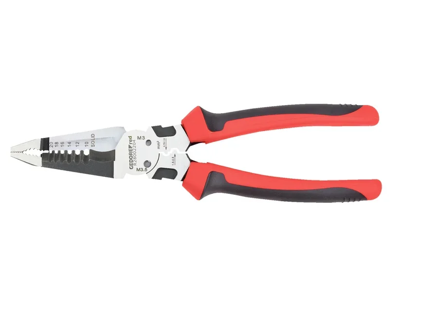 GEDOREred multi-purpose wire stripper pliers, catalog image
