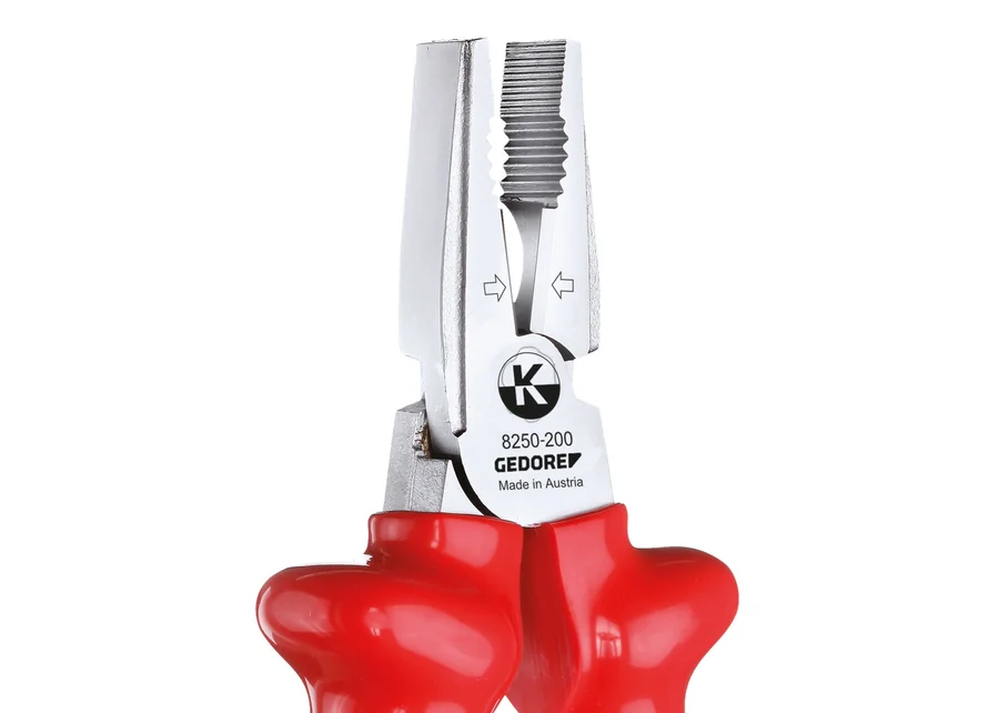 GEDORE VDE heavy-duty combination pliers with dipped insulation, detail image no. 2