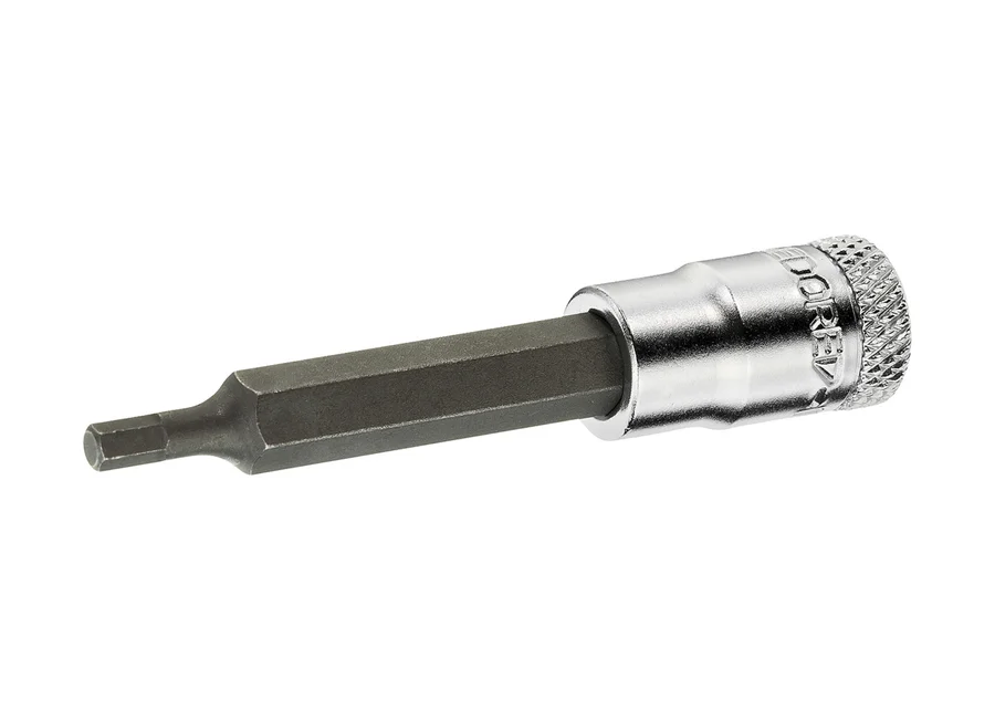 GEDORE long 1/4" screwdriver bit socket for hexagon socket screws, product image