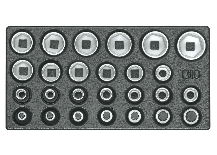 GEDORE 1/2" 6-point sockets in 1/3 ES module, catalogue image