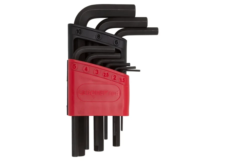 GEDOREred 9-piece short hexagon socket angle screwdriver set, catalog image