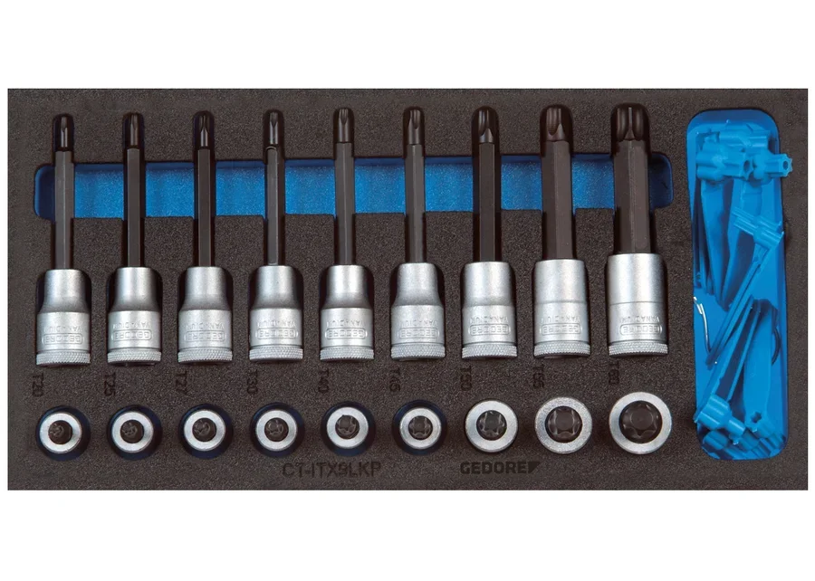 GEDORE 1/2" screwdriver bit socket set in 1/3 Check-Tool module, catalogue image no. 2