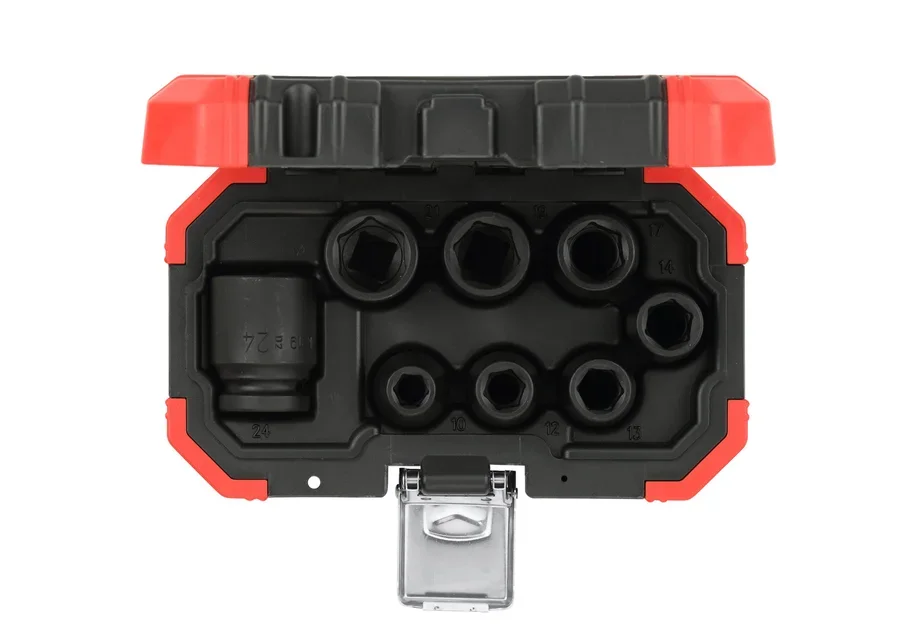 GEDOREred 8-piece 1/2" impact socket set, catalog image