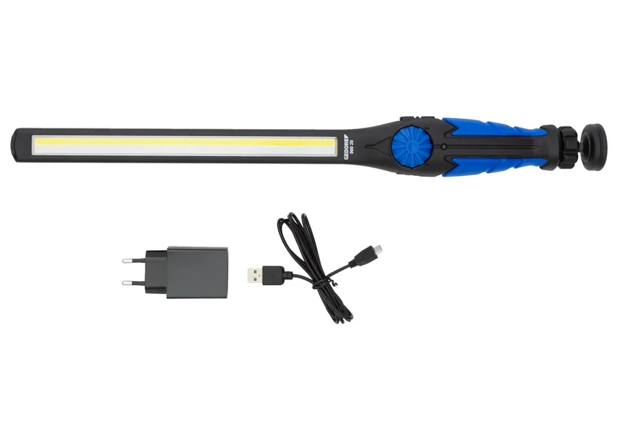 GEDORE LED lamp with Li-MH battery and USB charging port, catalogue image