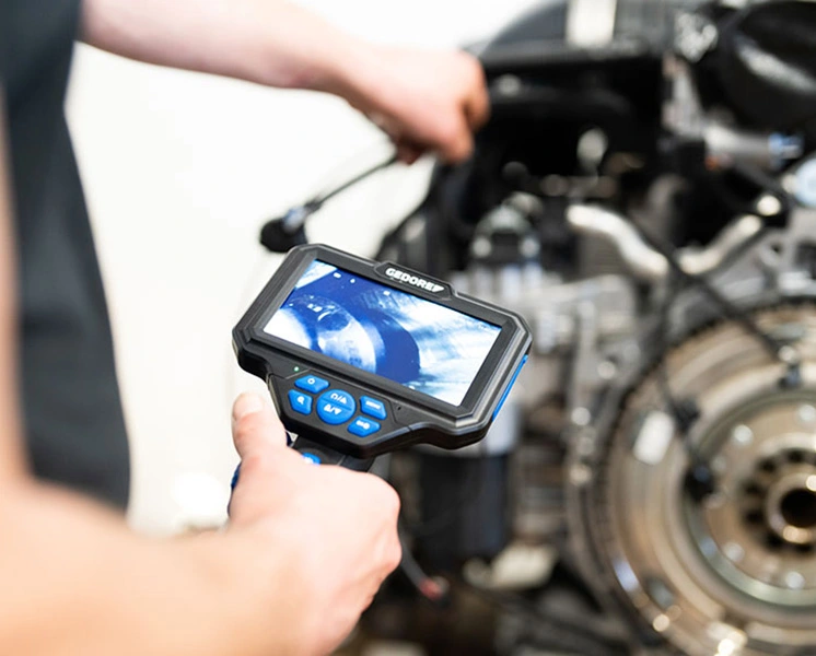 GEDORE inspection camera used to examine a vehicle engine